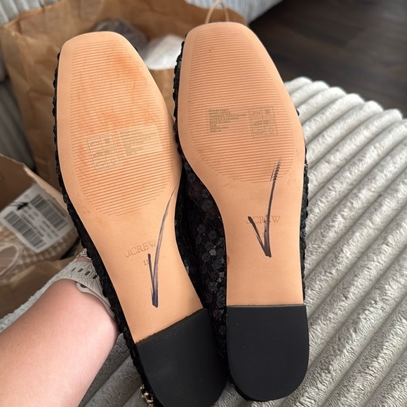 J Crew Quinn embellished removable ankle-strap ballet flats in mesh CA977 - Picture 3 of 4